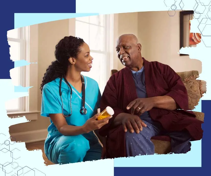 ALC-Home-Health-nurse-helping-man-with-prescription